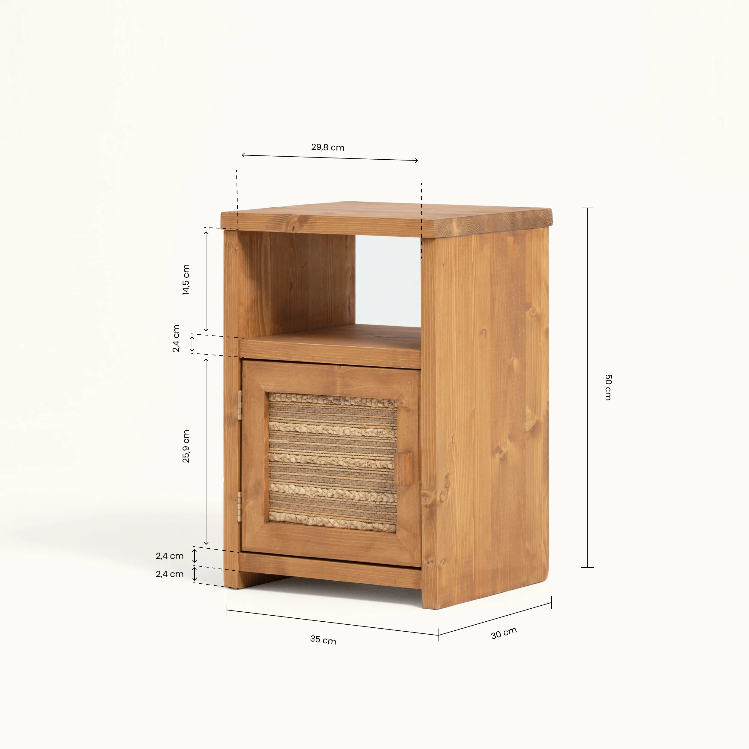 Mesita de noche con puerta Kerlin - Image 23